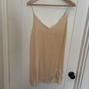 Free People Elegant Cream Slip Dress